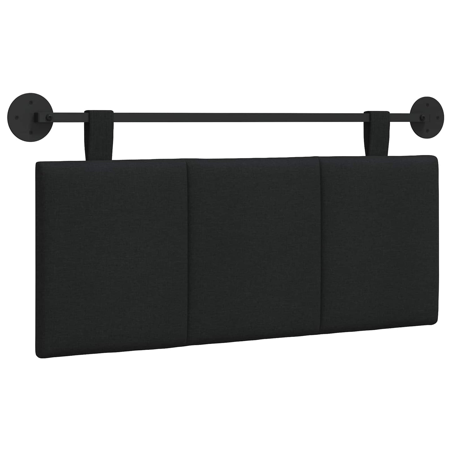 Hangend Hoofdeinde Wandgemonteerd Zwart 110 x 55 x 5 cm Stof