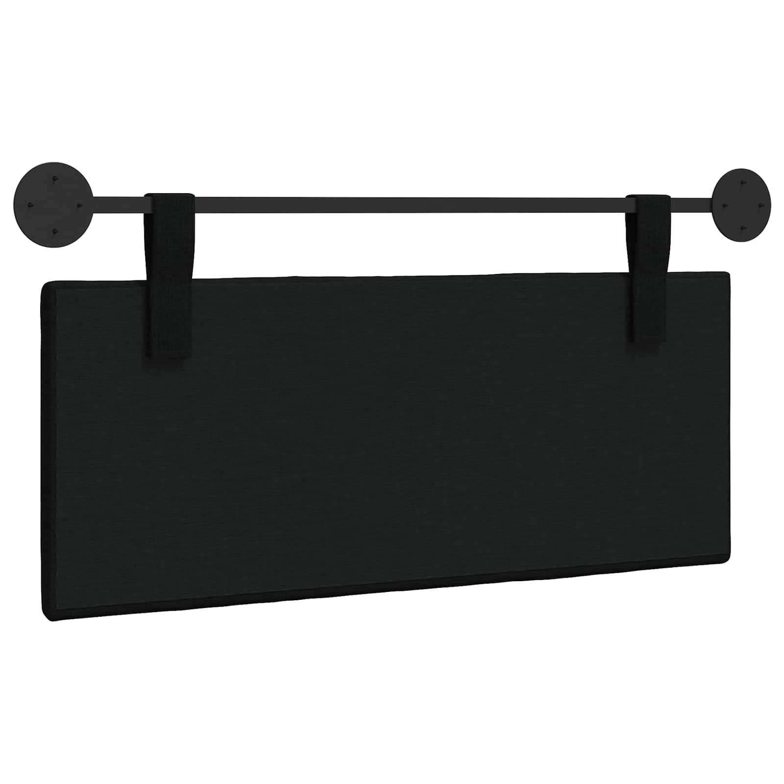 Hangend Hoofdeinde Wandgemonteerd Zwart 110 x 55 x 5 cm Stof