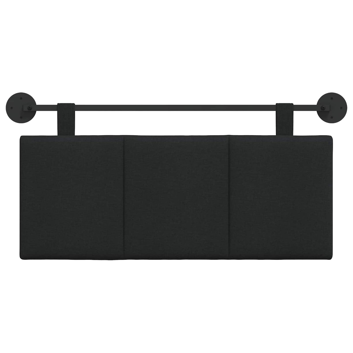 Hangend Hoofdeinde Wandgemonteerd Zwart 110 x 55 x 5 cm Stof