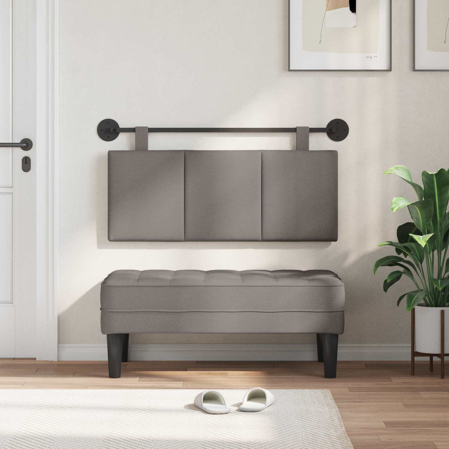 Hangend Hoofdeinde Wandgemonteerd Taupe 110 x 55 x 5 cm Stof