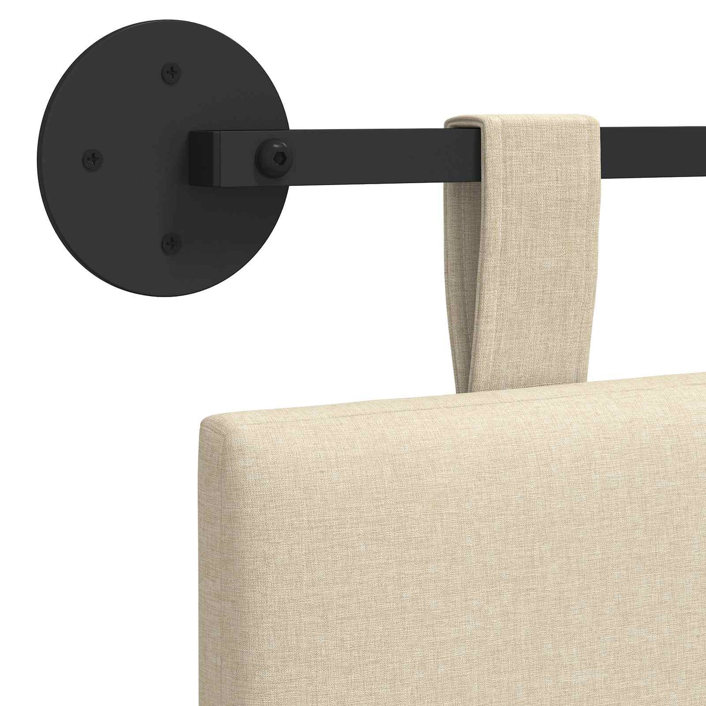 Hangend Hoofdeinde Wandgemonteerd Crème 110 x 55 x 5 cm Stof