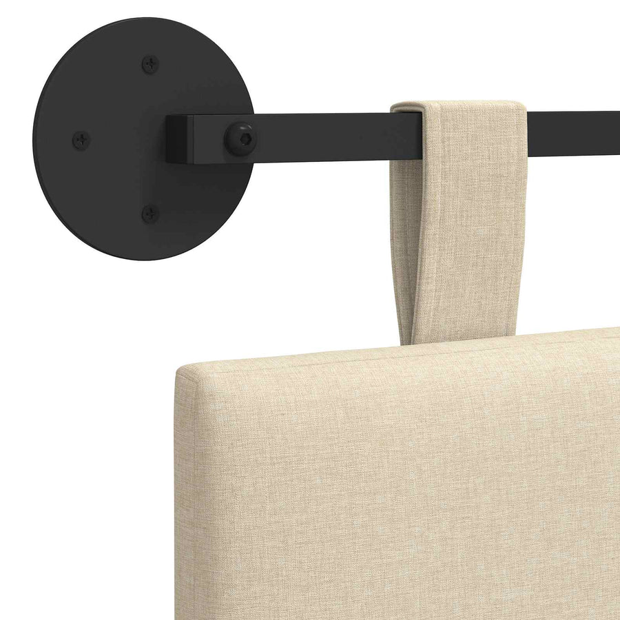 Hangend Hoofdeinde Wandgemonteerd Crème 110 x 55 x 5 cm Stof