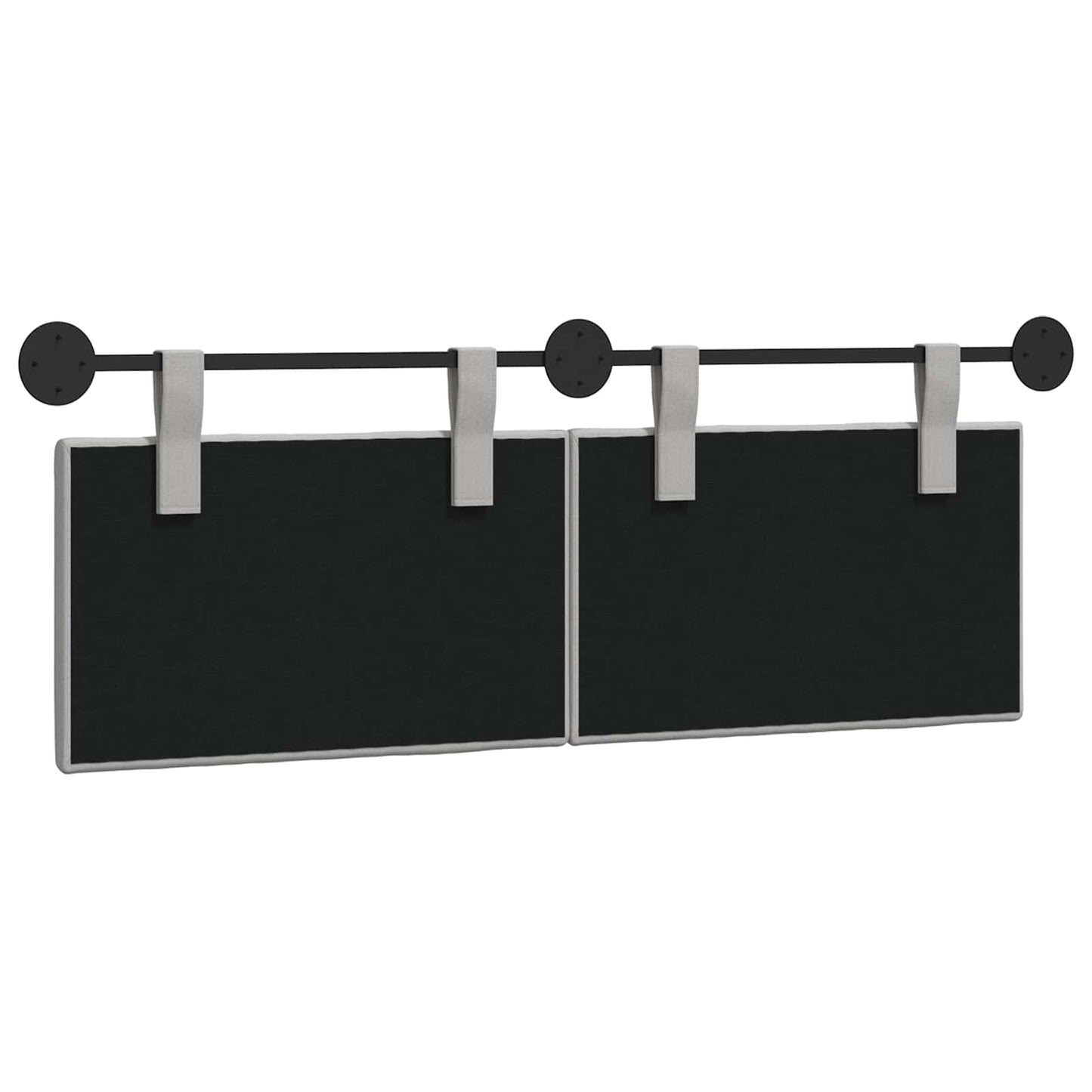 Hangend Hoofdeinde Gestreept Wolkengrijs 150 x 55 x 5 cm Stof