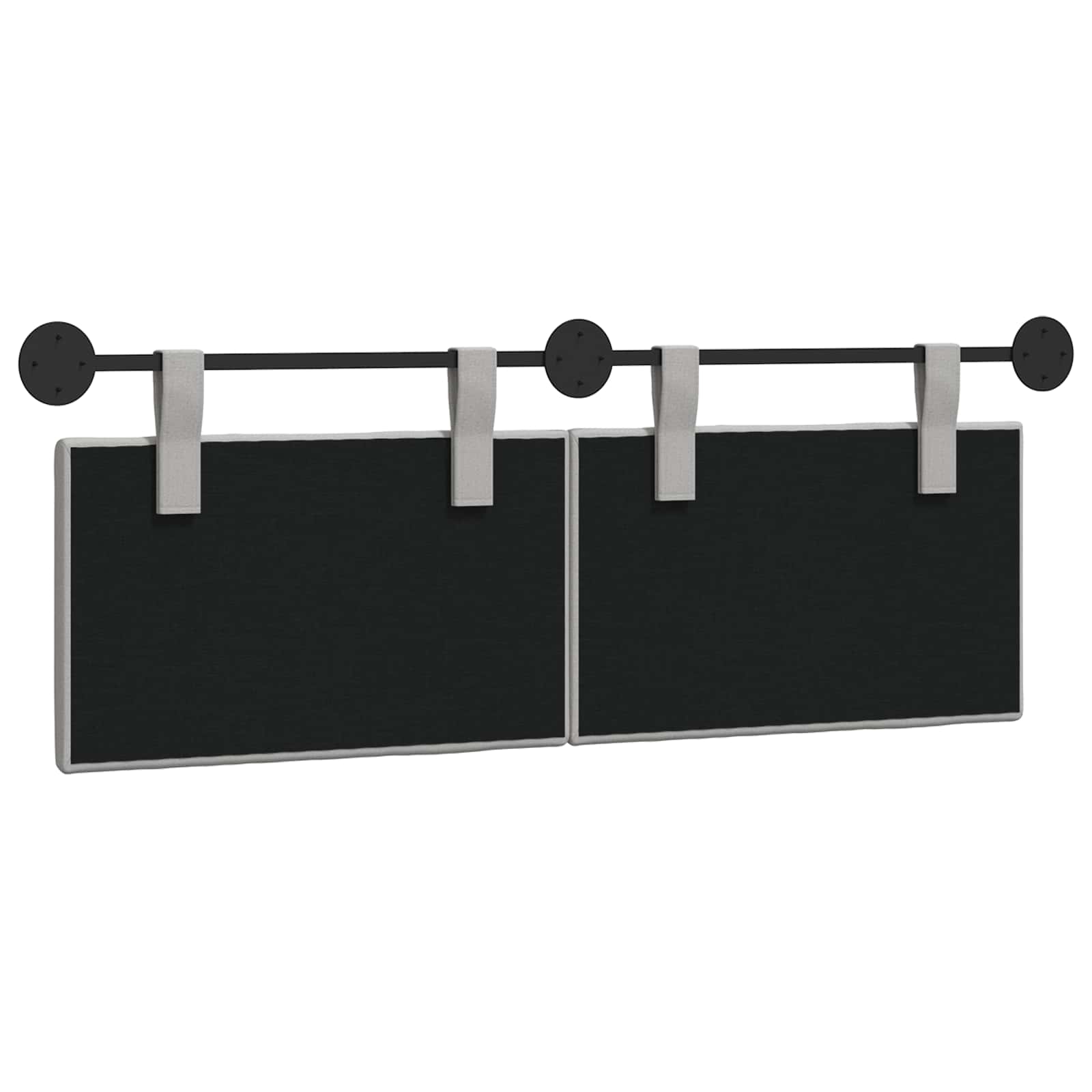 Hangend Hoofdeinde Gestreept Wolkengrijs 150 x 55 x 5 cm Stof