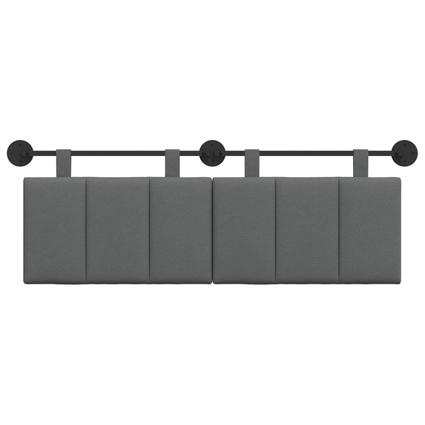 Hangend Hoofdeinde Gestreept Donkergrijs 150 x 55 x 5 cm Stof