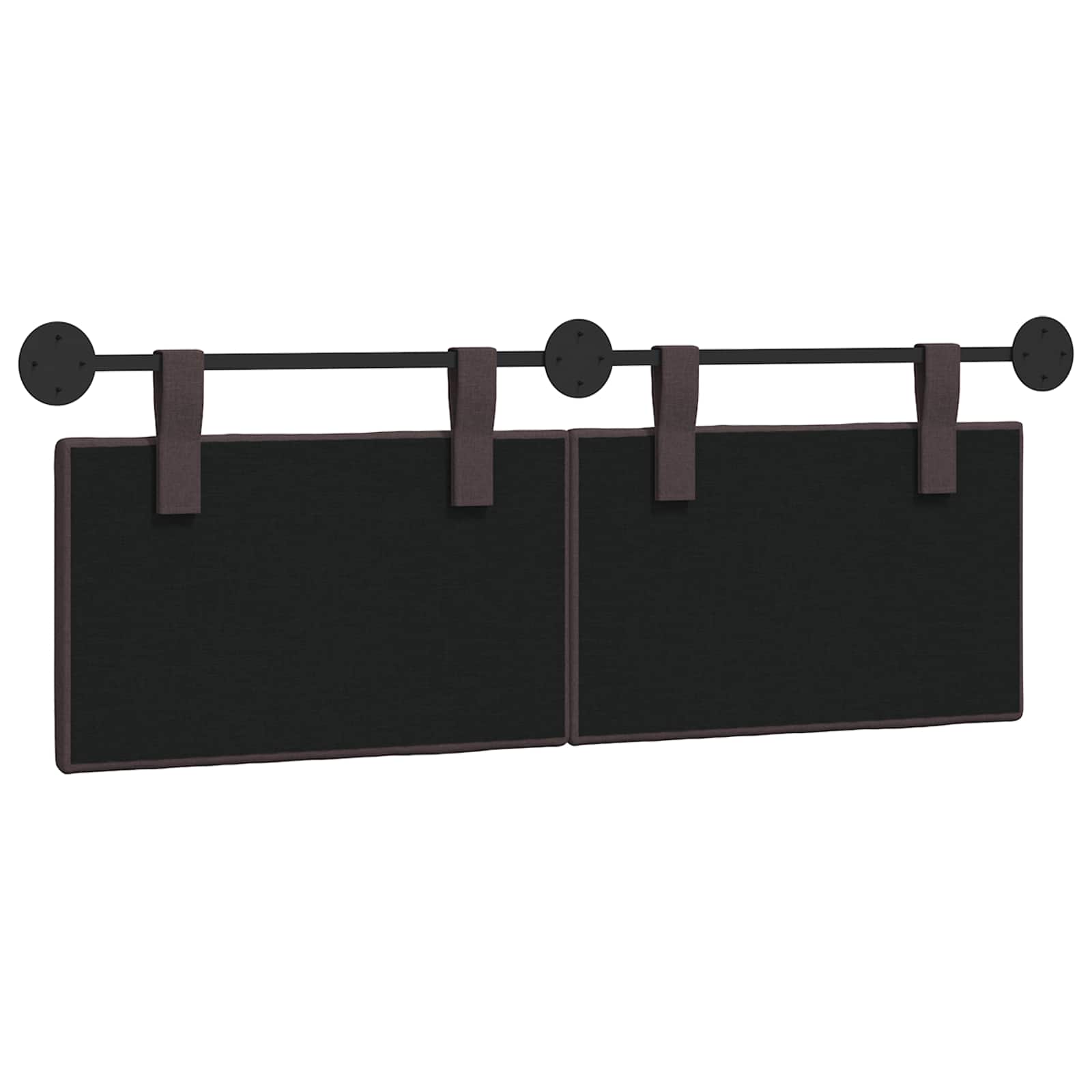Hangend Hoofdeinde Gestreept Donkerbruin 150 x 55 x 5 cm Stof
