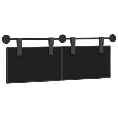 Hangend Hoofdeinde Gestreept Donkerbruin 150 x 55 x 5 cm Stof