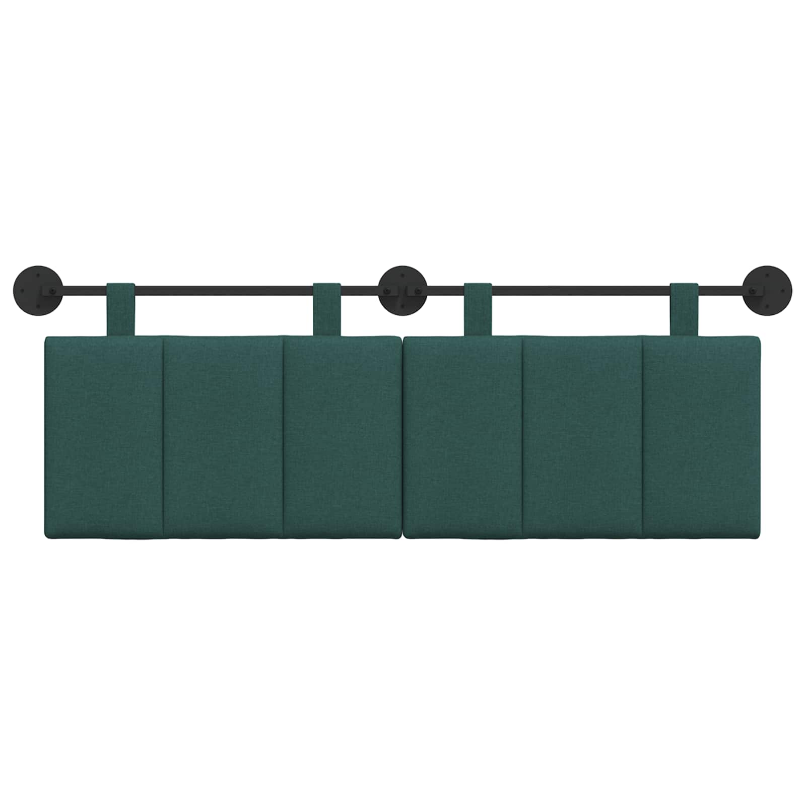 Hangend Hoofdeinde Gestreept Donkergroen 150 x 55 x 5 cm Stof