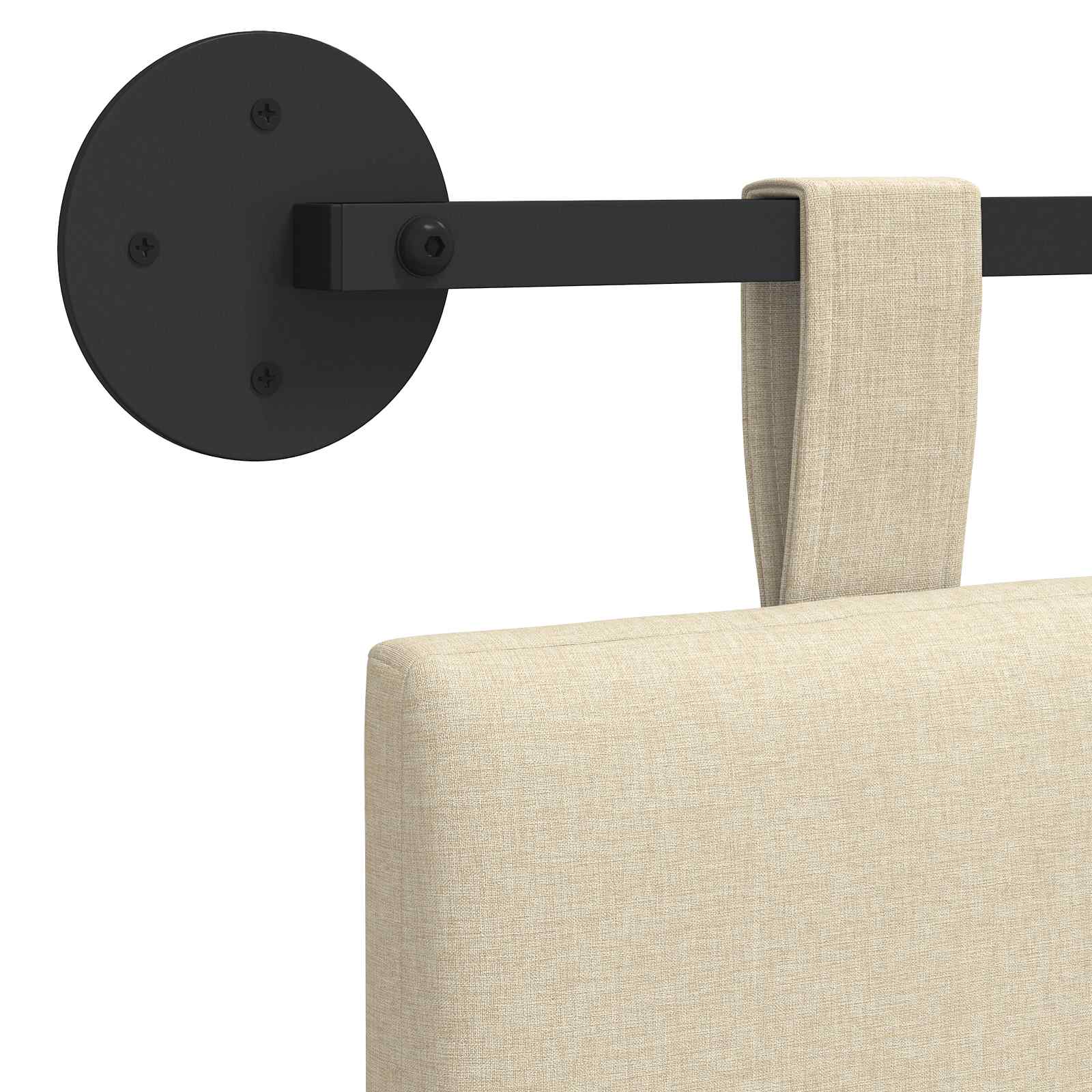 Hangend Hoofdeinde Wandgemonteerd Crème 150 x 55 x 5 cm Stof