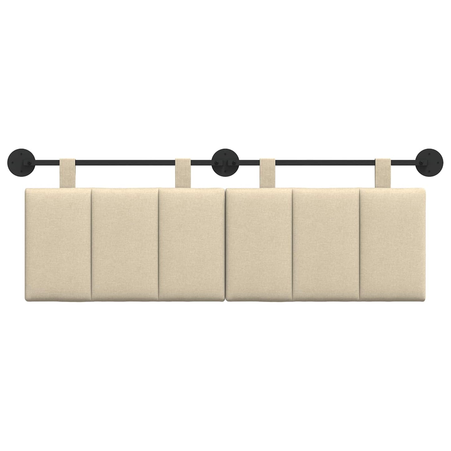Hangend Hoofdeinde Wandgemonteerd Crème 150 x 55 x 5 cm Stof