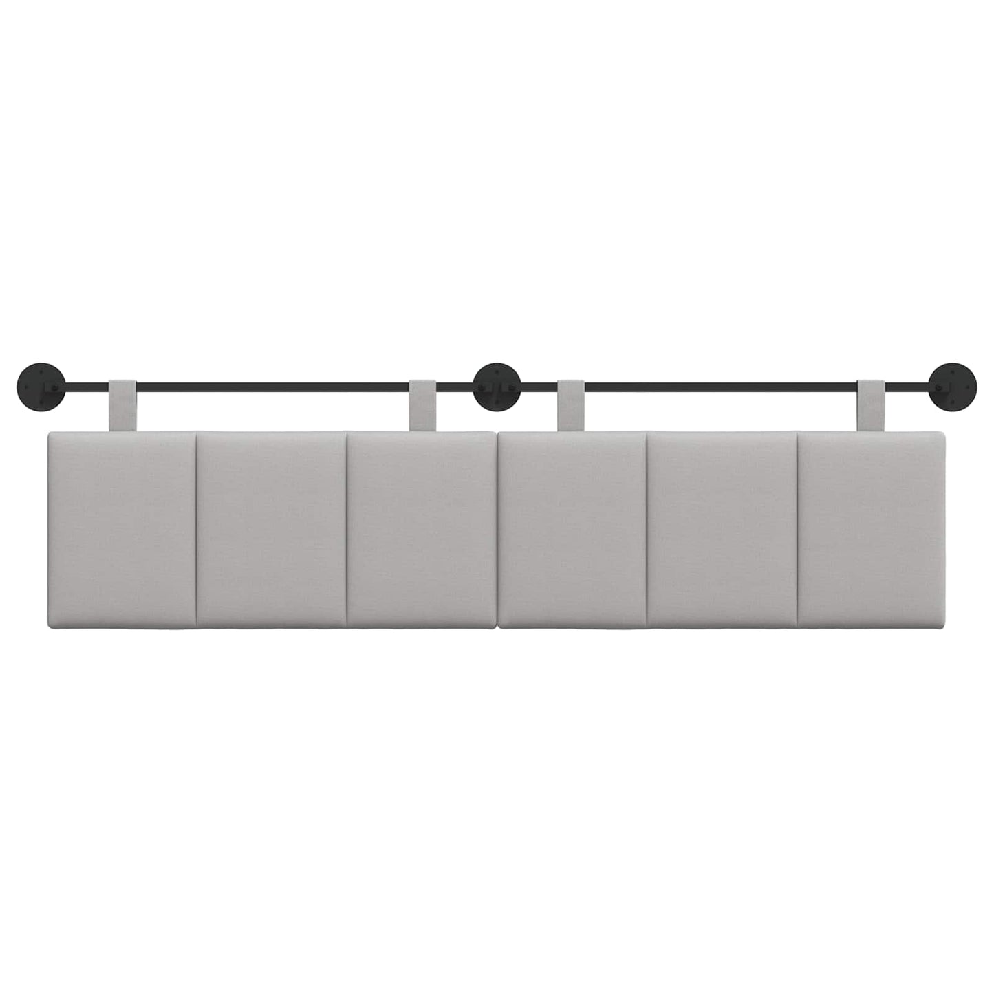 Hangend Hoofdeinde Gestreept Wolkengrijs 170 x 55 x 5 cm Stof