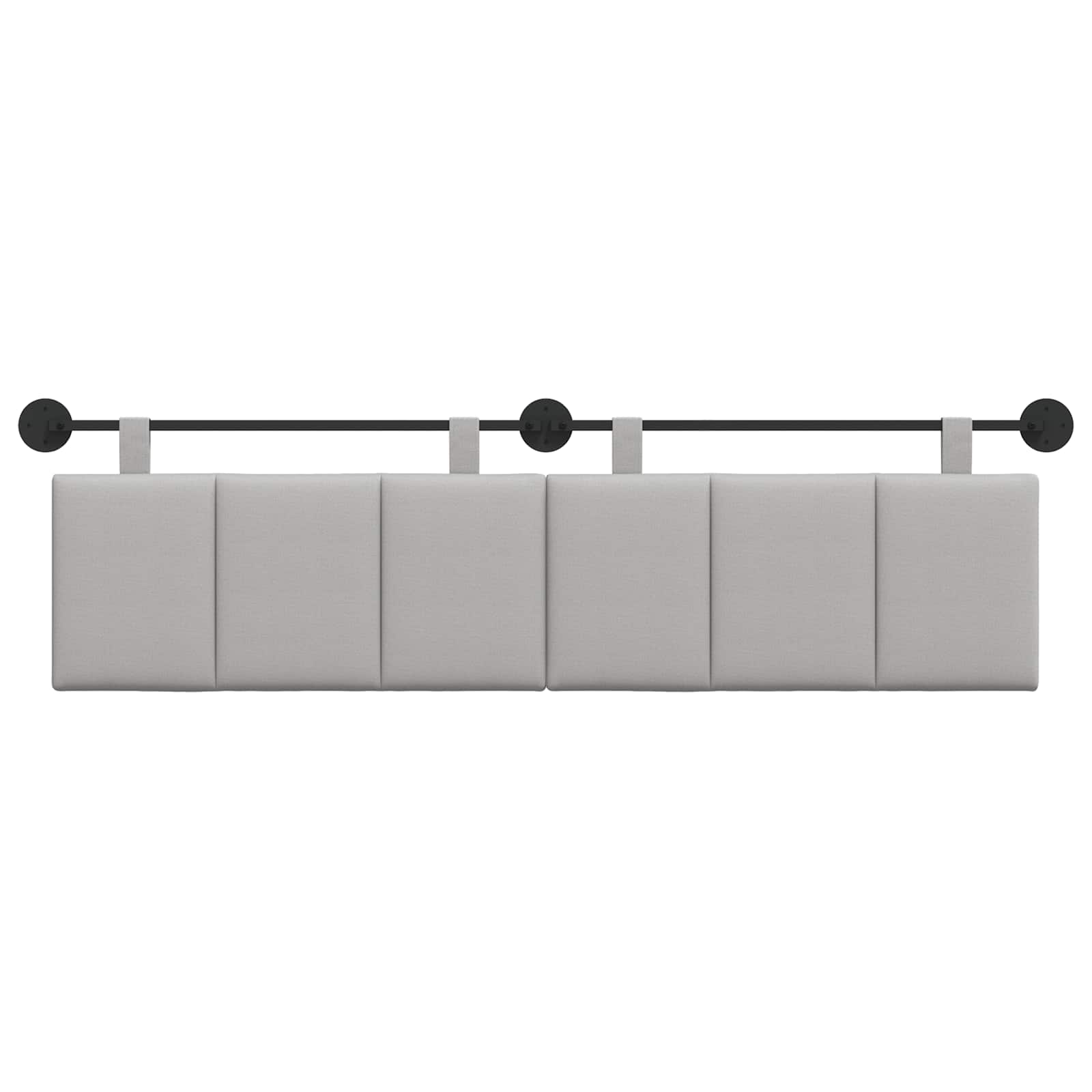Hangend Hoofdeinde Gestreept Wolkengrijs 170 x 55 x 5 cm Stof