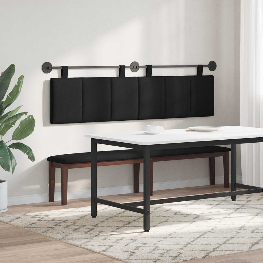 Hangend Hoofdeinde Wandgemonteerd Zwart 170 x 55 x 5 cm Stof