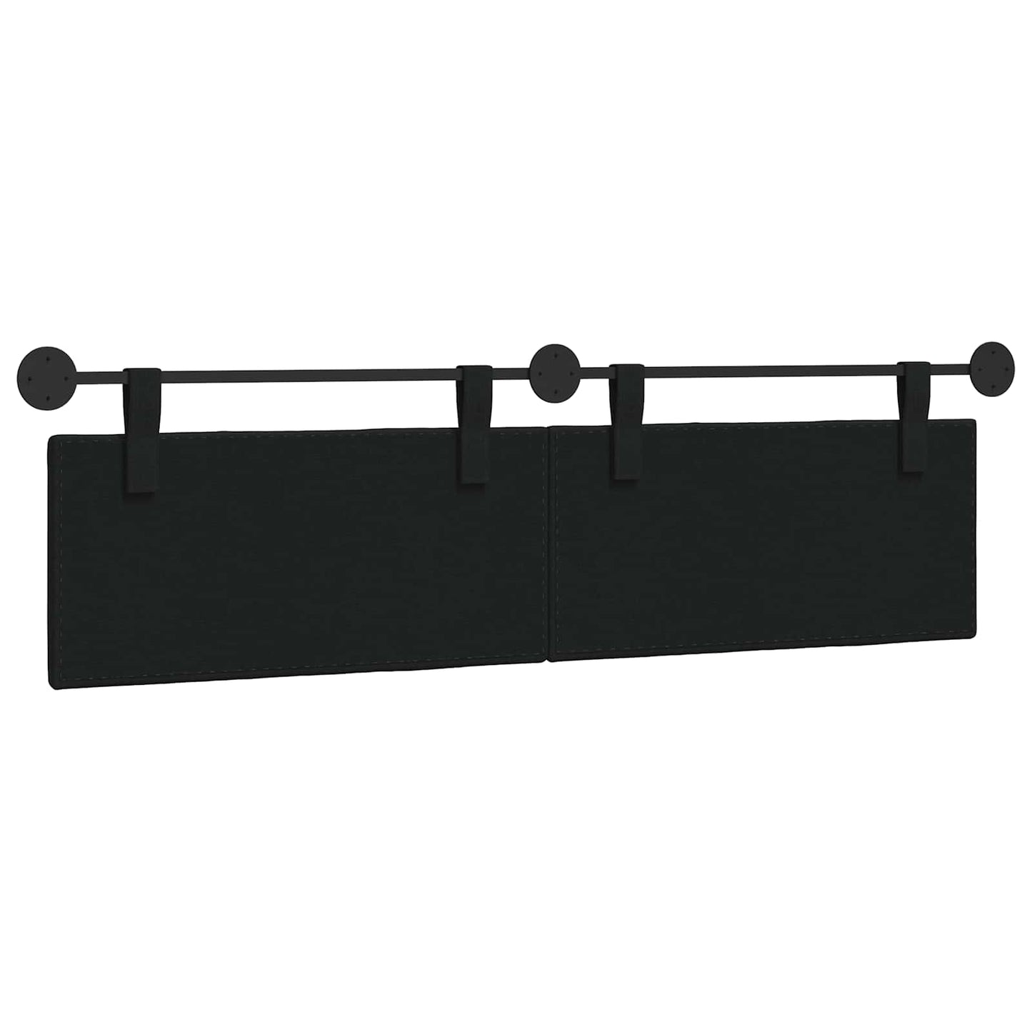Hangend Hoofdeinde Wandgemonteerd Zwart 170 x 55 x 5 cm Stof