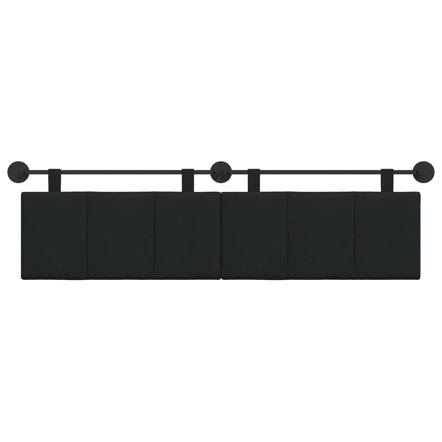 Hangend Hoofdeinde Wandgemonteerd Zwart 170 x 55 x 5 cm Stof