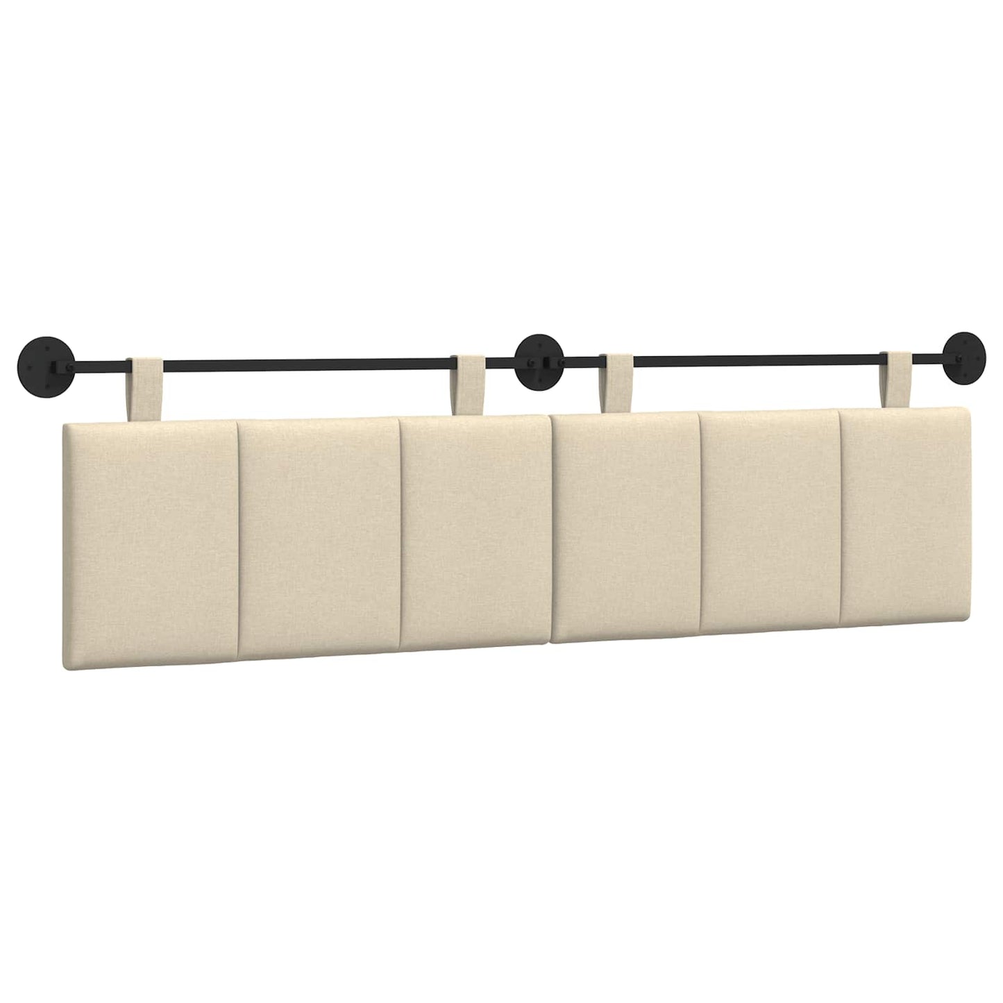 Hangend Hoofdeinde Wandgemonteerd Crème 170 x 55 x 5 cm Stof