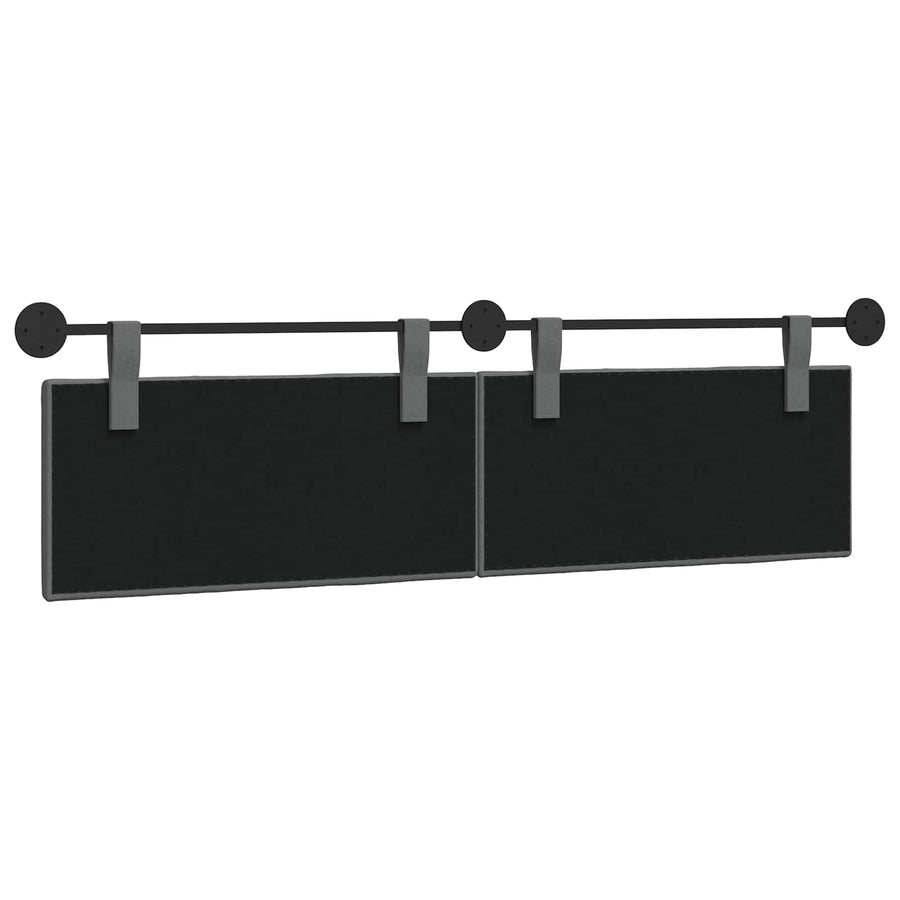 Hangend Hoofdeinde Gestreept Donkergrijs 190 x 55 x 5 cm Stof