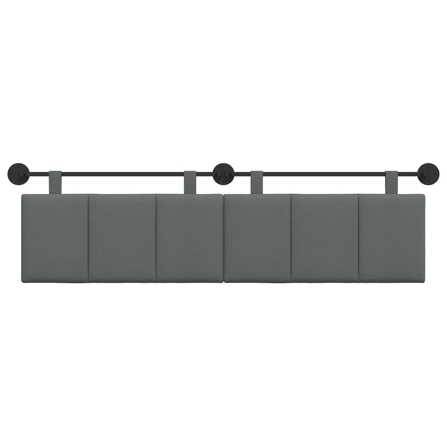 Hangend Hoofdeinde Gestreept Donkergrijs 190 x 55 x 5 cm Stof