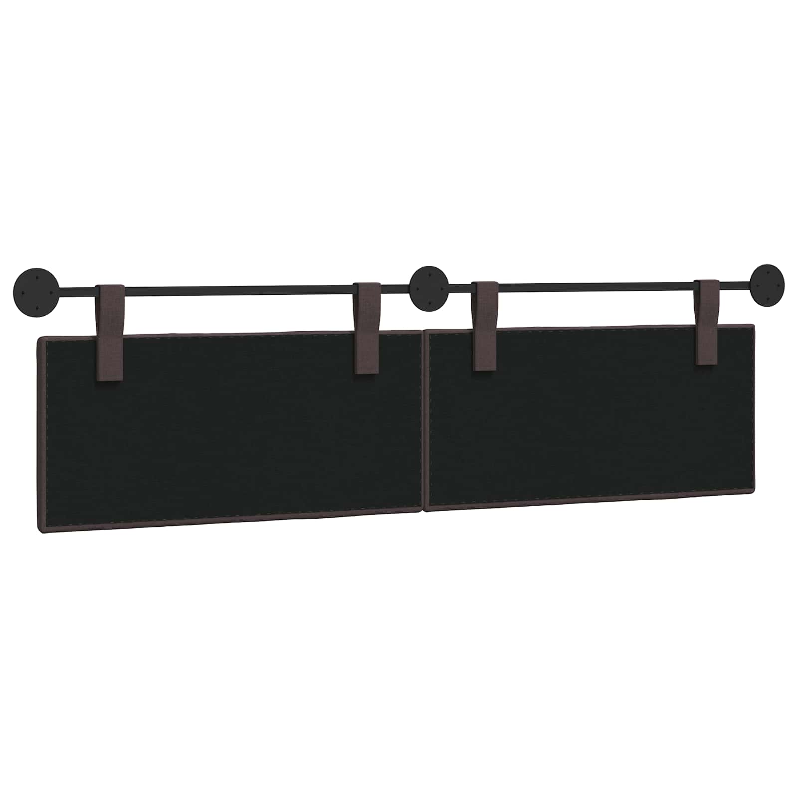 Hangend Hoofdeinde Gestreept Donkerbruin 190 x 55 x 5 cm Stof