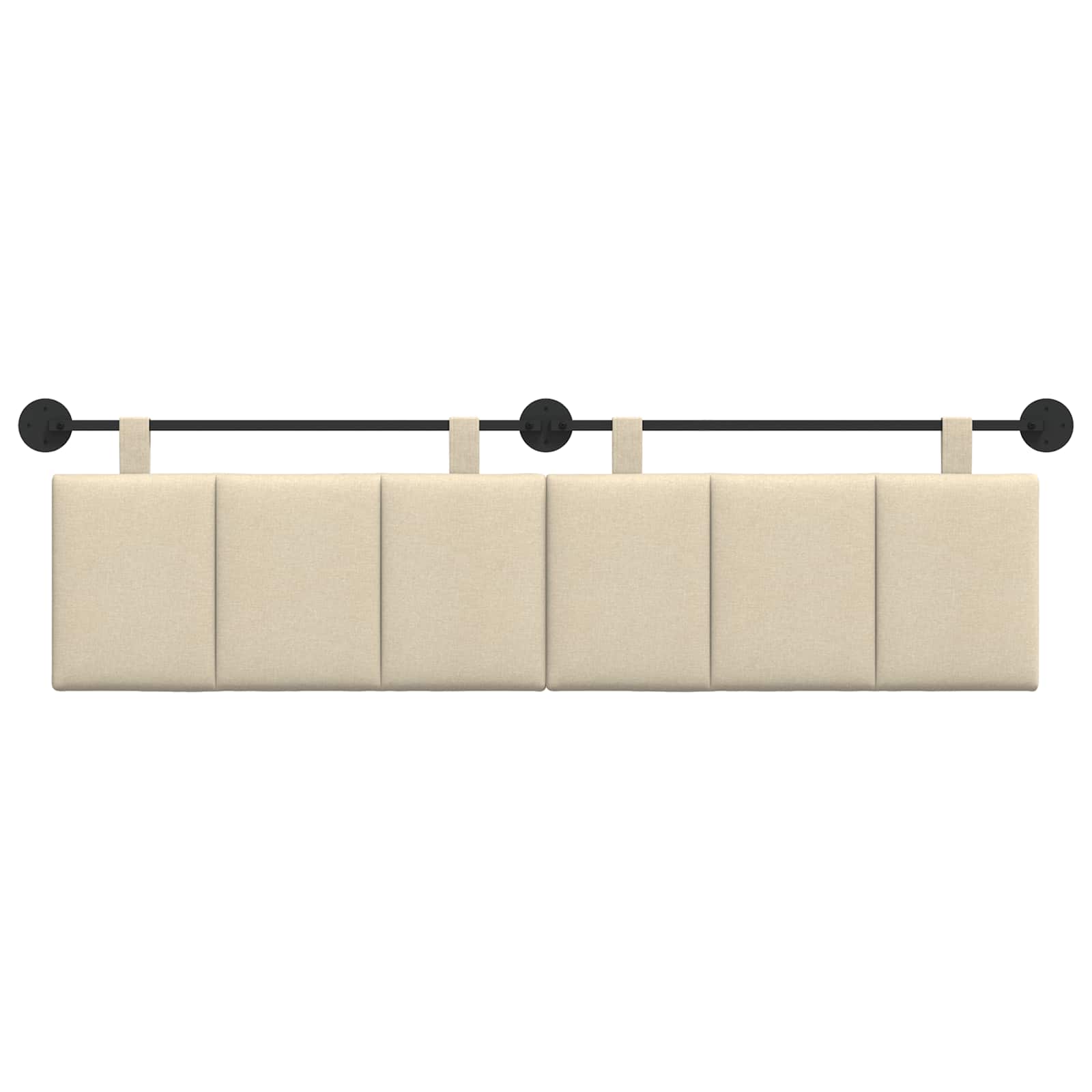 Hangend Hoofdeinde Wandgemonteerd Crème 190 x 55 x 5 cm Stof