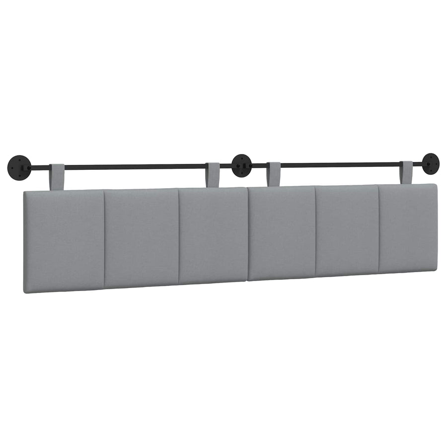 Hangend Hoofdeinde Gestreept Lichtgrijs 210 x 55 x 5 cm Stof