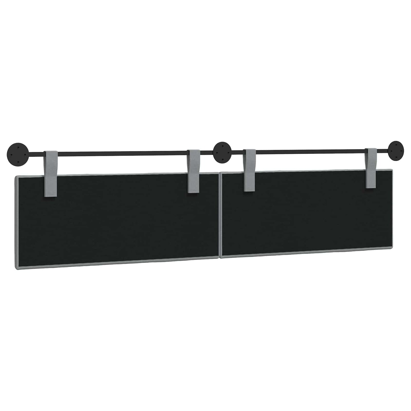 Hangend Hoofdeinde Gestreept Lichtgrijs 210 x 55 x 5 cm Stof