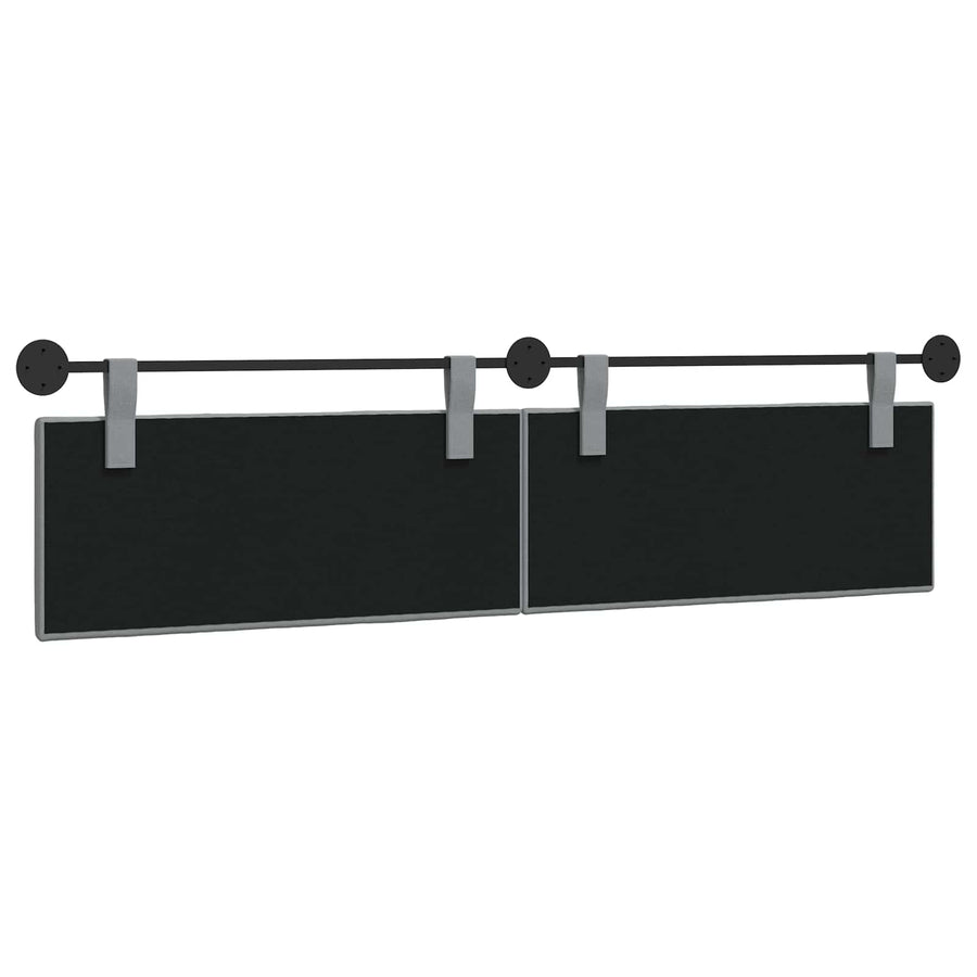 Hangend Hoofdeinde Gestreept Lichtgrijs 210 x 55 x 5 cm Stof