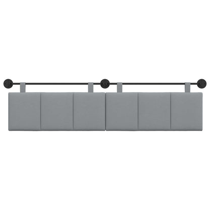 Hangend Hoofdeinde Gestreept Lichtgrijs 210 x 55 x 5 cm Stof