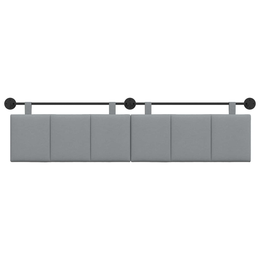 Hangend Hoofdeinde Gestreept Lichtgrijs 210 x 55 x 5 cm Stof