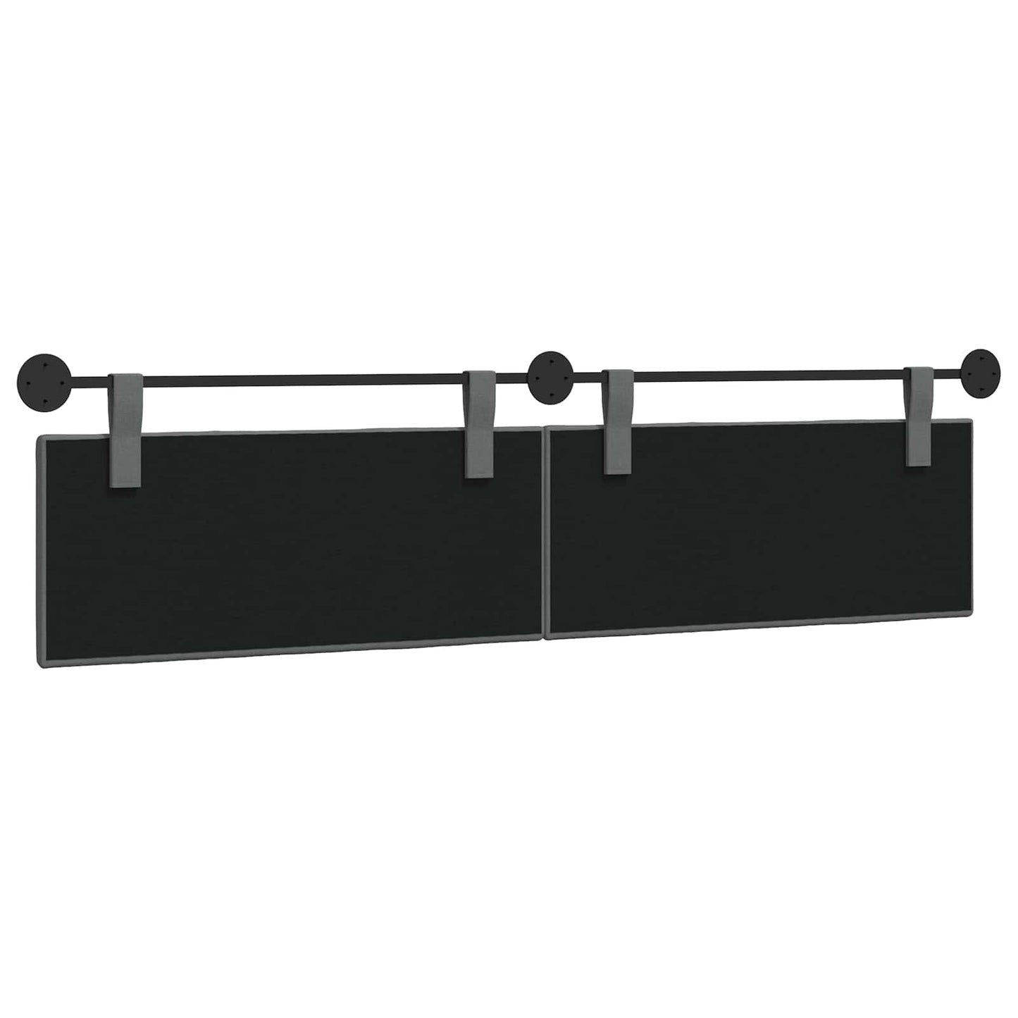 Hangend Hoofdeinde Gestreept Donkergrijs 210 x 55 x 5 cm Stof