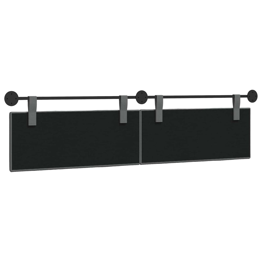 Hangend Hoofdeinde Gestreept Donkergrijs 210 x 55 x 5 cm Stof