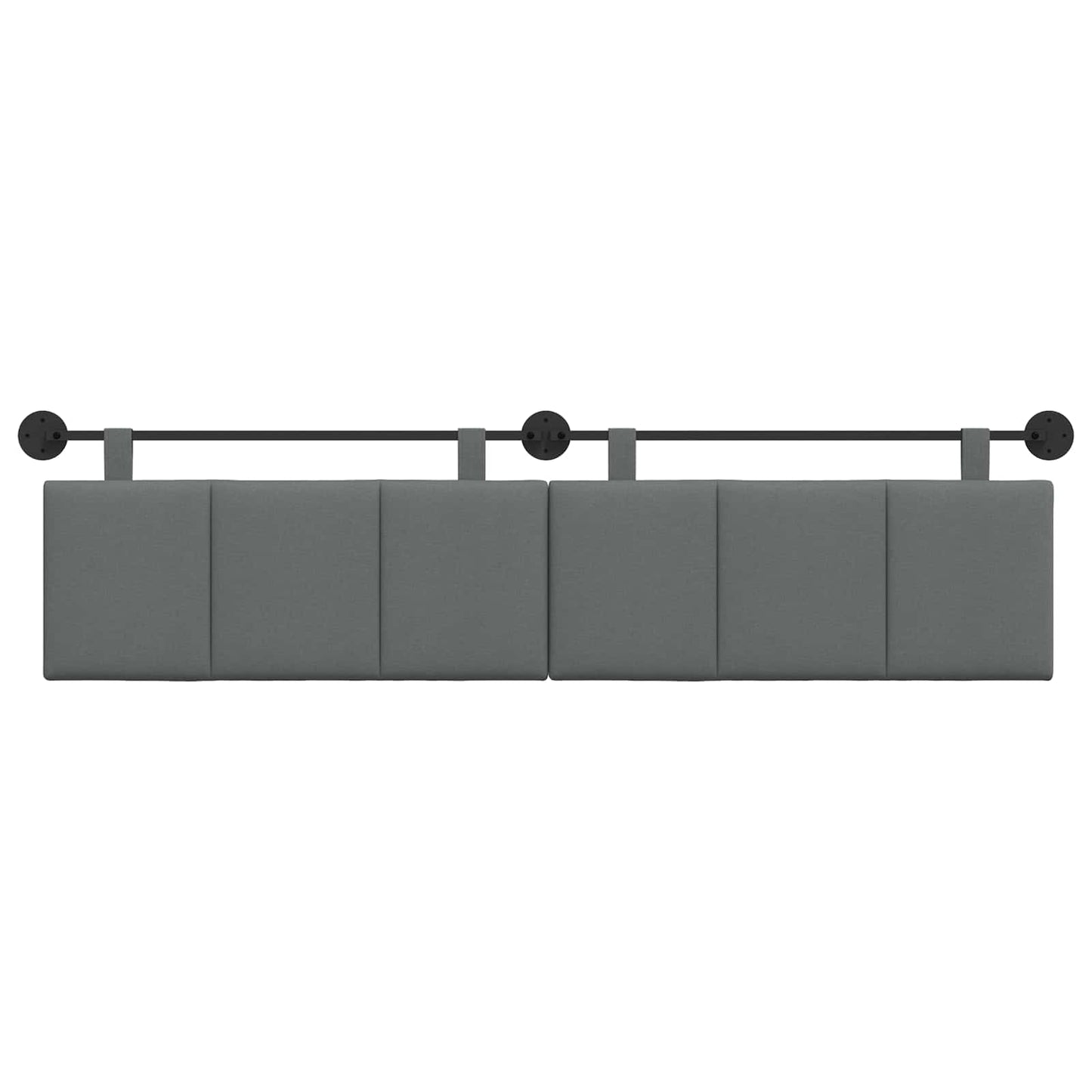 Hangend Hoofdeinde Gestreept Donkergrijs 210 x 55 x 5 cm Stof