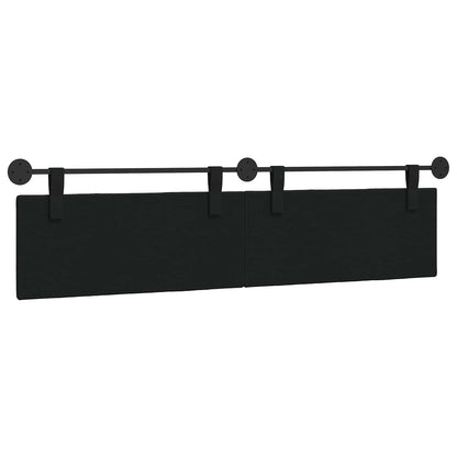 Hangend Hoofdeinde Wandgemonteerd Zwart 210 x 55 x 5 cm Stof