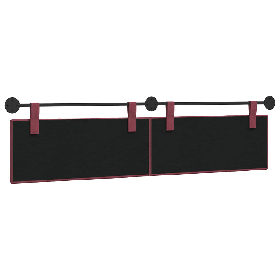Hangend Hoofdeinde Wandgemonteerd Wijnrood 210 x 55 x 5 cm Stof