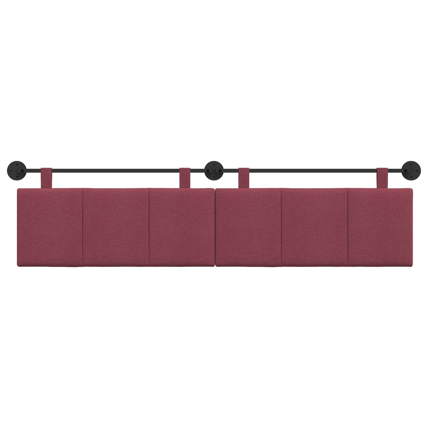 Hangend Hoofdeinde Wandgemonteerd Wijnrood 210 x 55 x 5 cm Stof