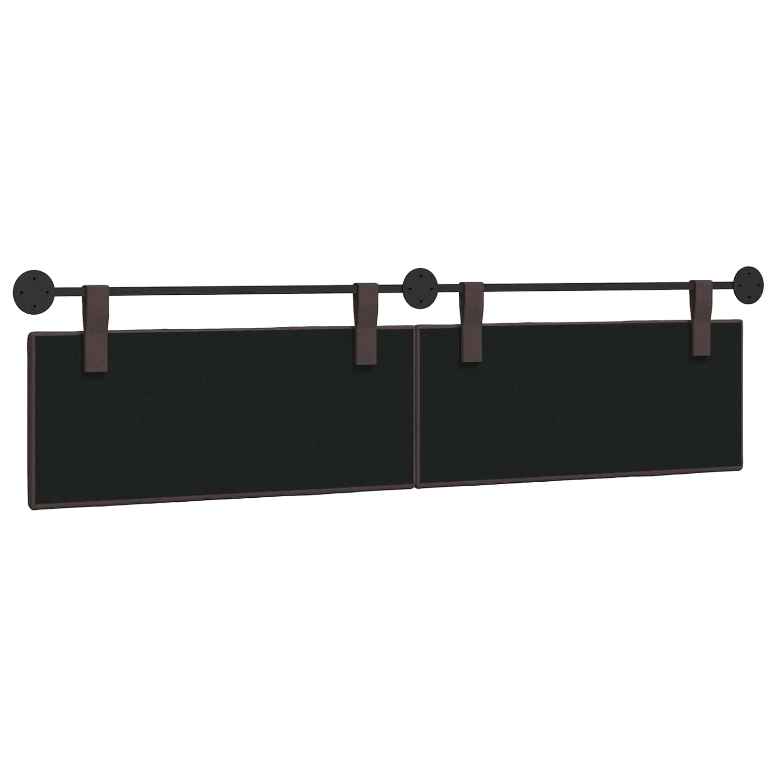 Hangend Hoofdeinde Gestreept Donkerbruin 210 x 55 x 5 cm Stof