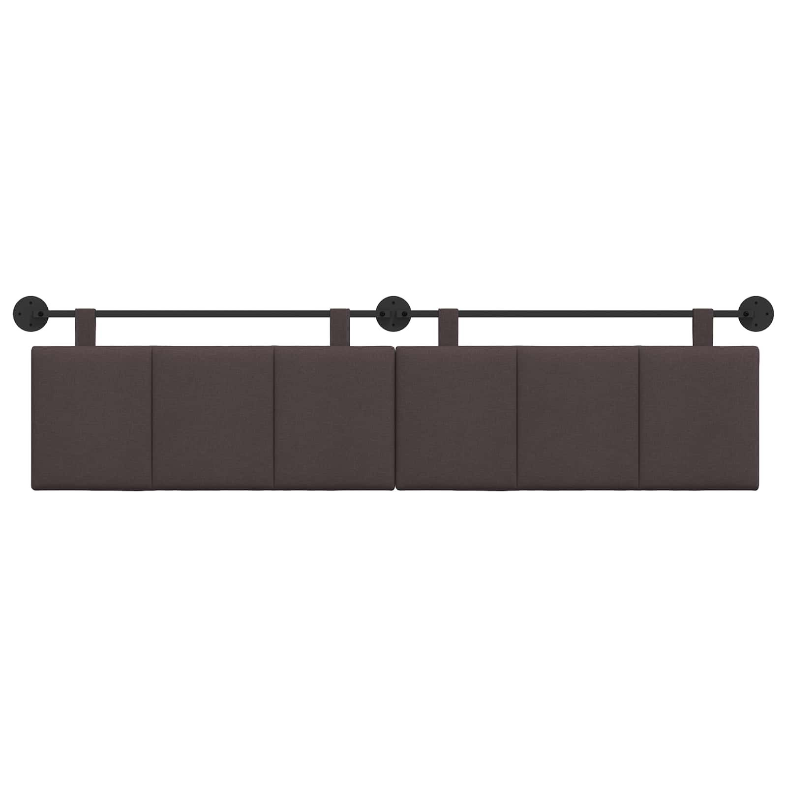 Hangend Hoofdeinde Gestreept Donkerbruin 210 x 55 x 5 cm Stof