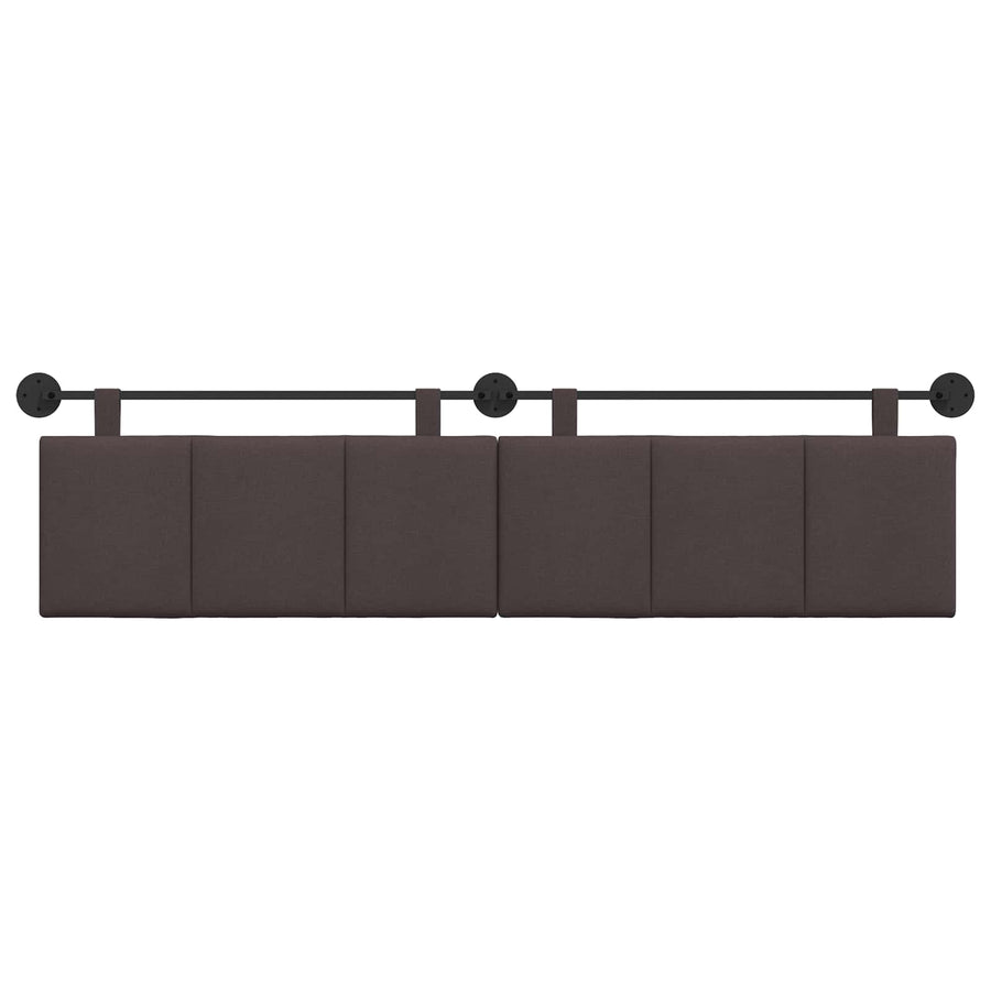 Hangend Hoofdeinde Gestreept Donkerbruin 210 x 55 x 5 cm Stof