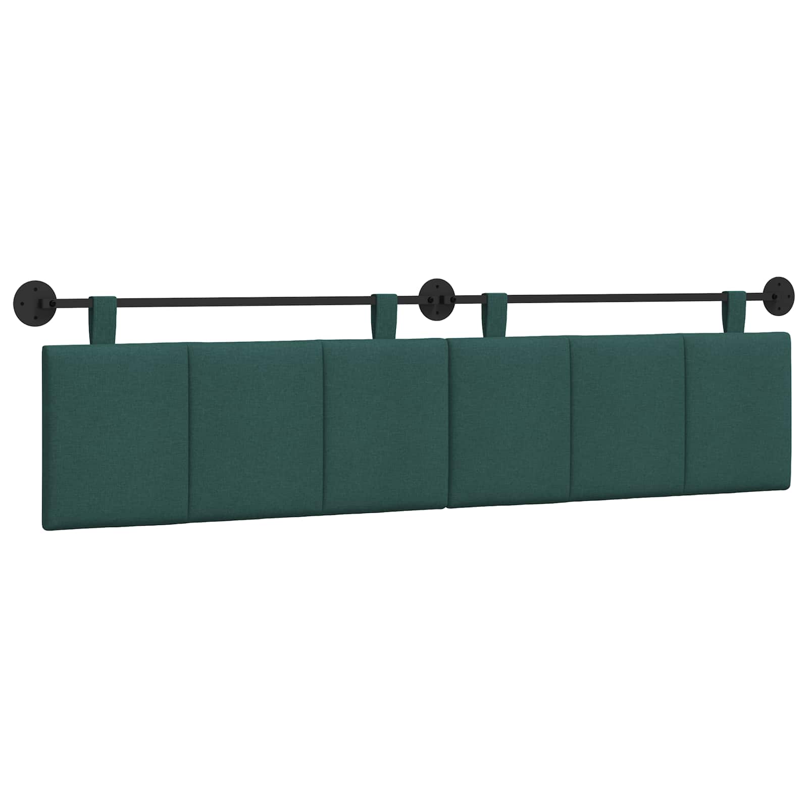Hangend Hoofdeinde Gestreept Donkergroen 210 x 55 x 5 cm Stof
