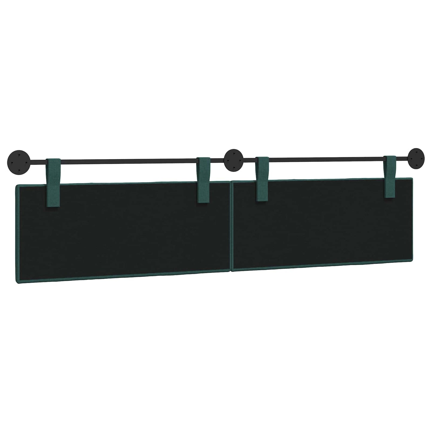 Hangend Hoofdeinde Gestreept Donkergroen 210 x 55 x 5 cm Stof