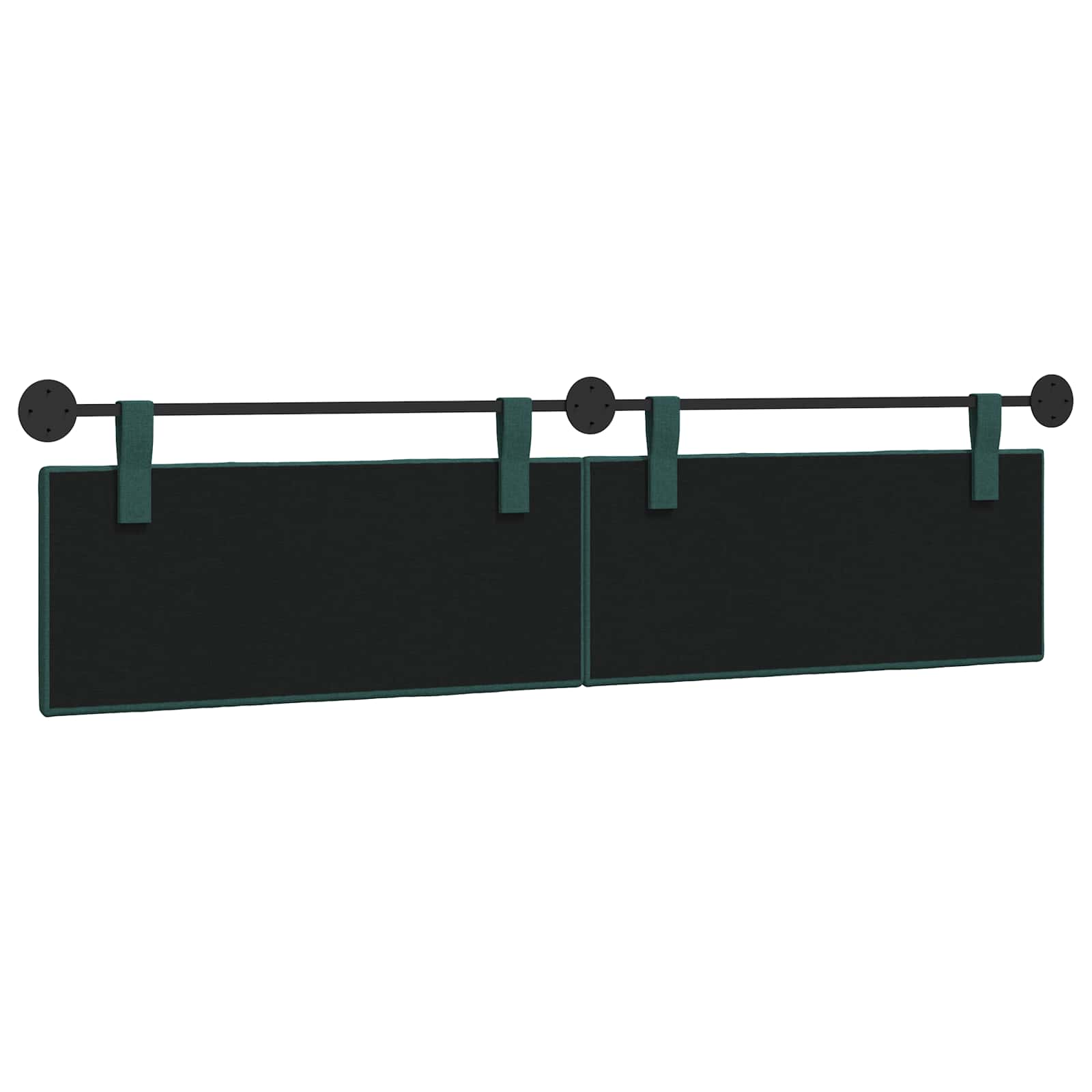 Hangend Hoofdeinde Gestreept Donkergroen 210 x 55 x 5 cm Stof
