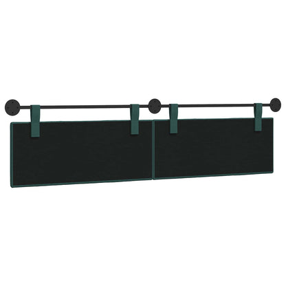 Hangend Hoofdeinde Gestreept Donkergroen 210 x 55 x 5 cm Stof