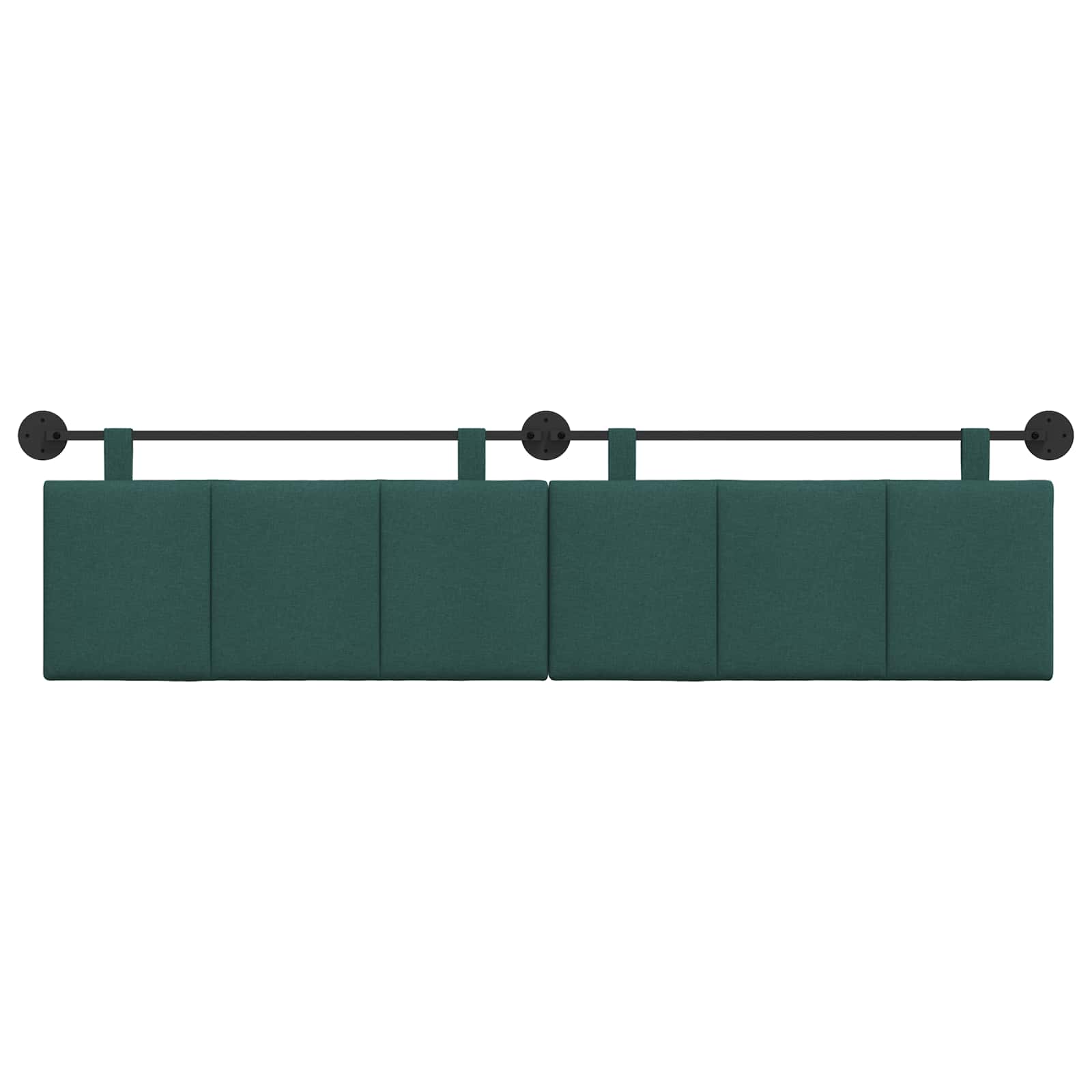 Hangend Hoofdeinde Gestreept Donkergroen 210 x 55 x 5 cm Stof