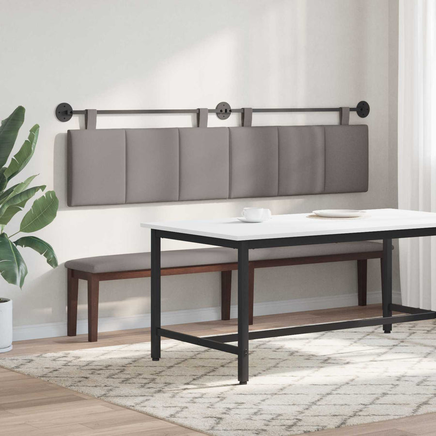Hangend Hoofdeinde Wandgemonteerd Taupe 210 x 55 x 5 cm Stof