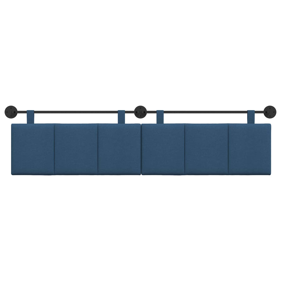 Hangend Hoofdeinde Wandgemonteerd Blauw 210 x 55 x 5 cm Stof