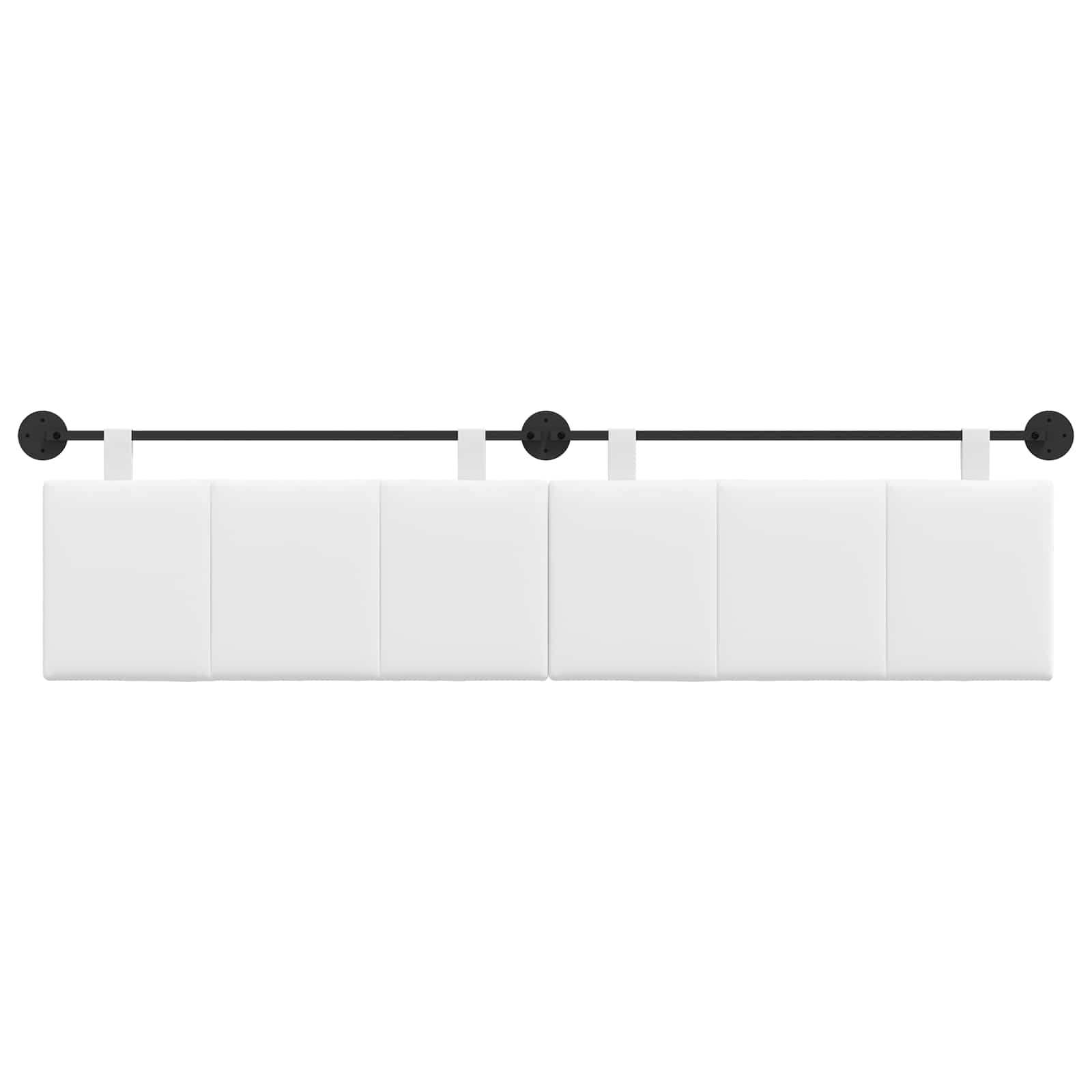 Hangend Hoofdeinde Wandgemonteerd Wit 210 x 55 x 5 cm Stof