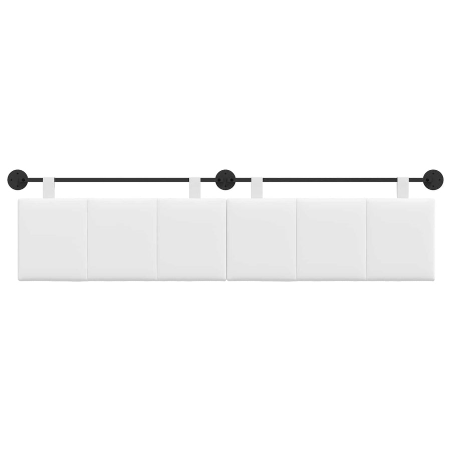 Hangend Hoofdeinde Wandgemonteerd Wit 210 x 55 x 5 cm Stof