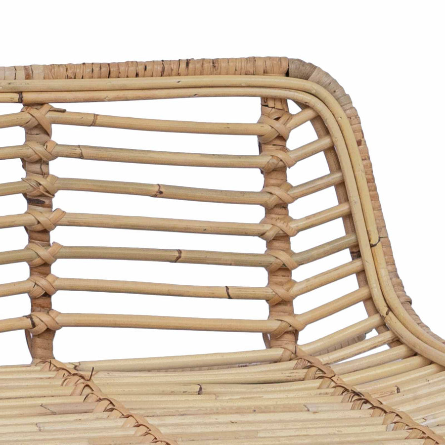 Barkruk 2 pcs Naturel 44 x 45 x 76 cm Rattan en staal