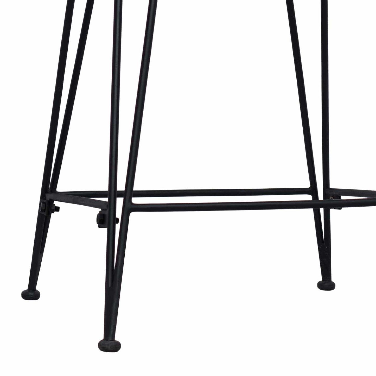 Barkruk 2 st Zwart 44 x 46 x 91 cm Rattan en staal