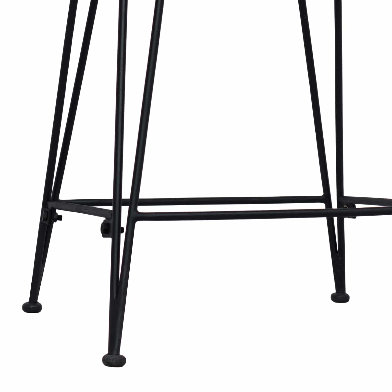 Barkruk 2 st Zwart 44 x 46 x 91 cm Rattan en staal